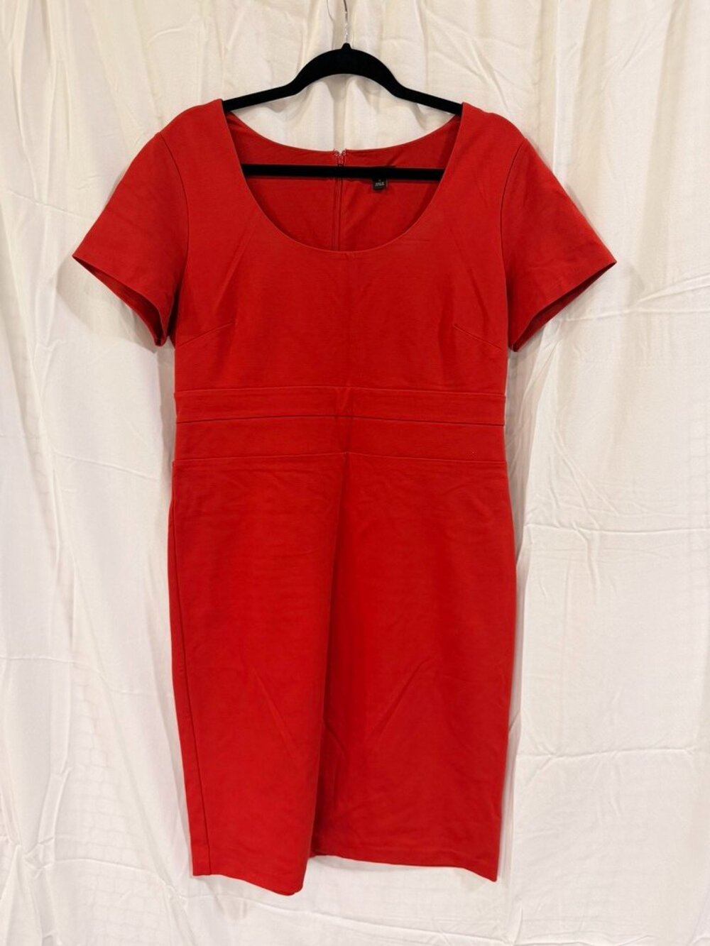 Ann Taylor Red Sheath Dress with Short Sleeves | Red | Size 12 | Like New